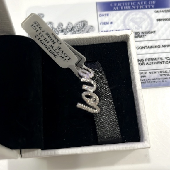 💎STERLING SILVER RING STAMPED 925 CONTAINS (71)NATURAL DIAMOND BRAND NEW SIZE 6 - Picture 3 of 3